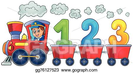 clipart train number