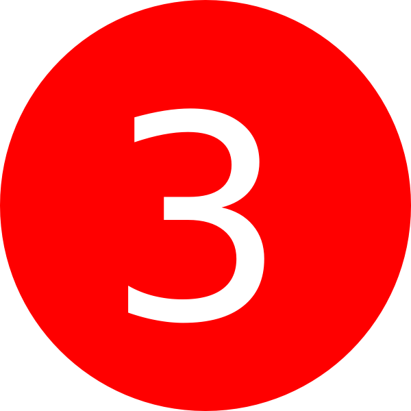 Number 3 red