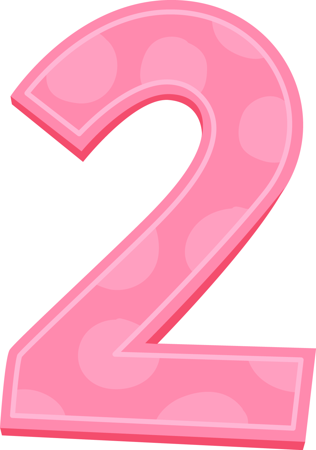 number clipart pink