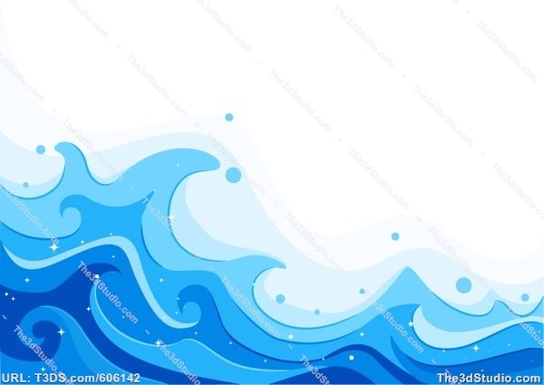 A clipart wave. Ocean water clip art
