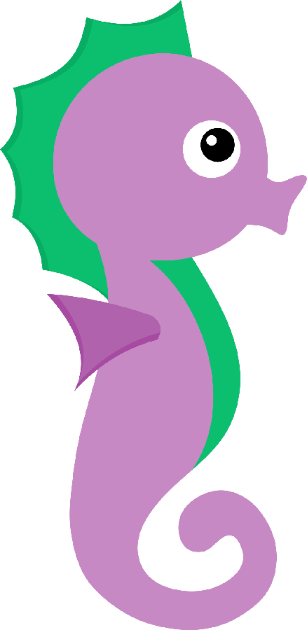 purple clipart seahorse