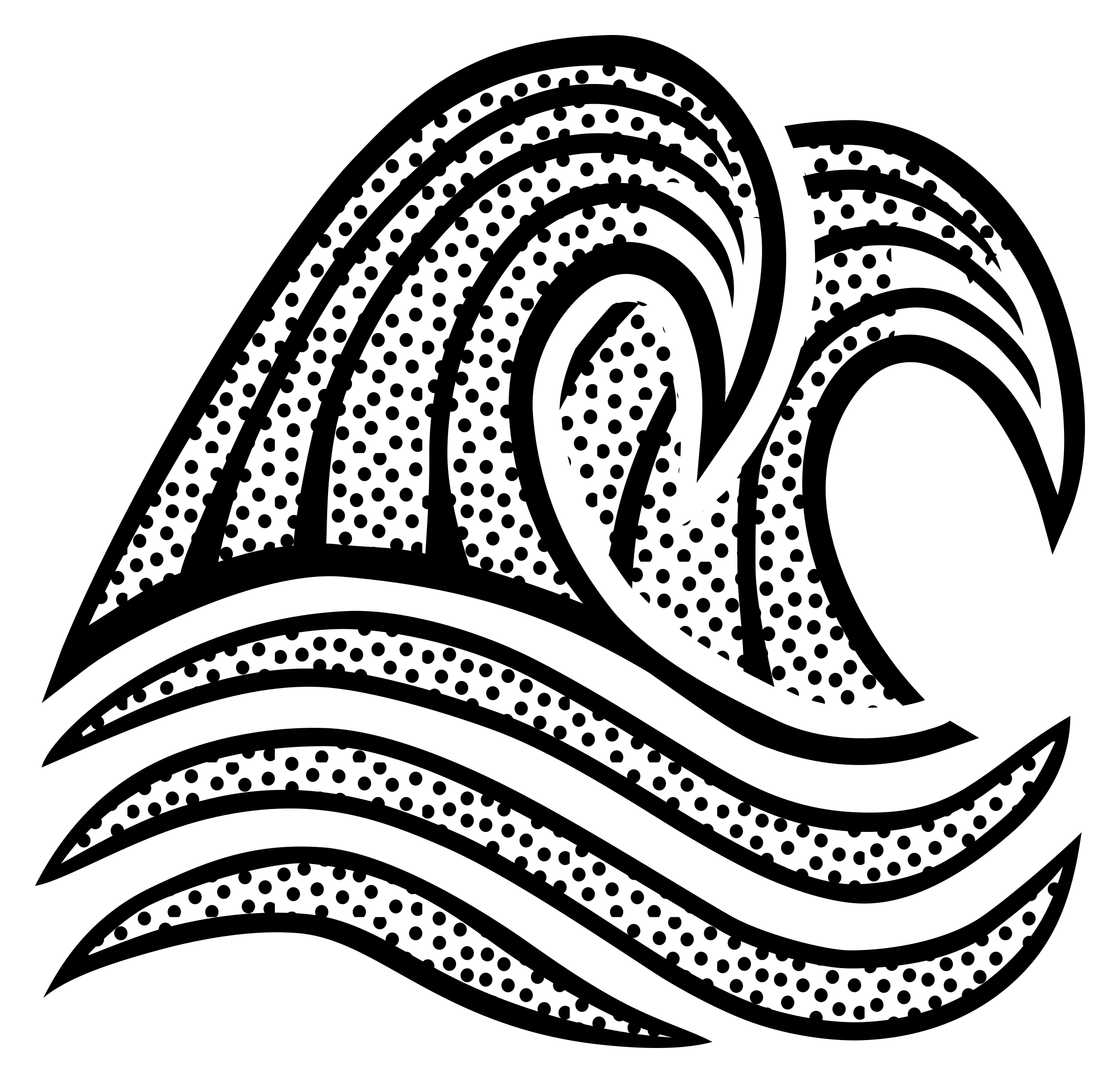 Clipart wave illustration. Line drawing waves at