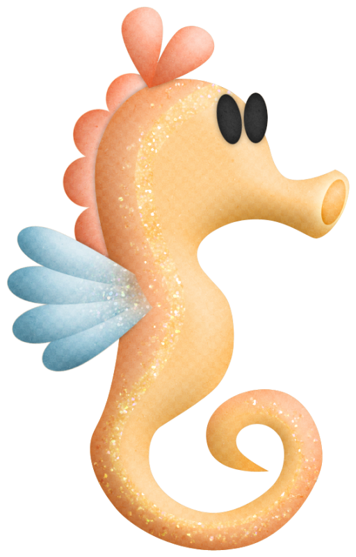 coral clipart yellow seahorse