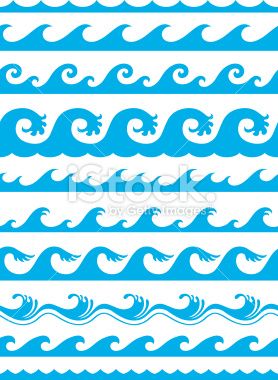 Seamless ocean her sanctuary. Waves clipart wave pattern wave