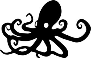 octopus clipart silhouette
