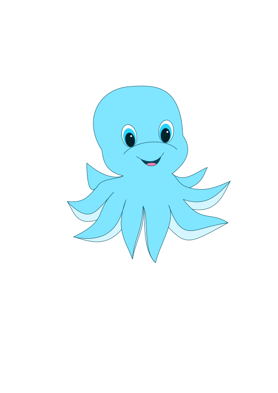 octopus clipart teal
