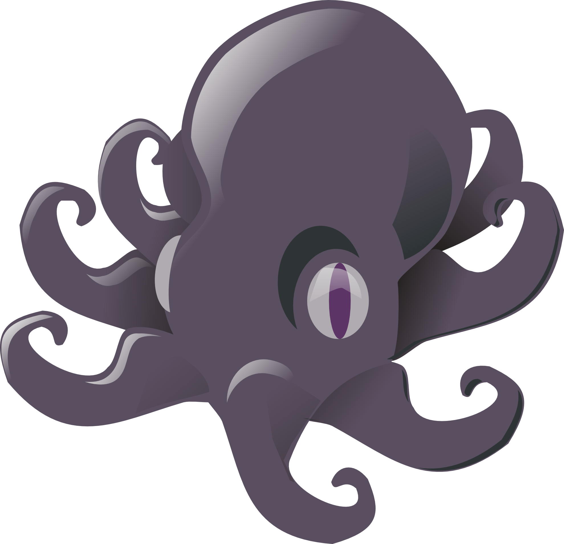Clipart octopus aquatic animal. Free clip art bay