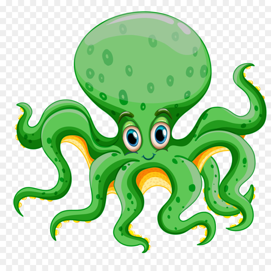 Clipart octopus aquatic animal. Cartoon sea ocean transparent