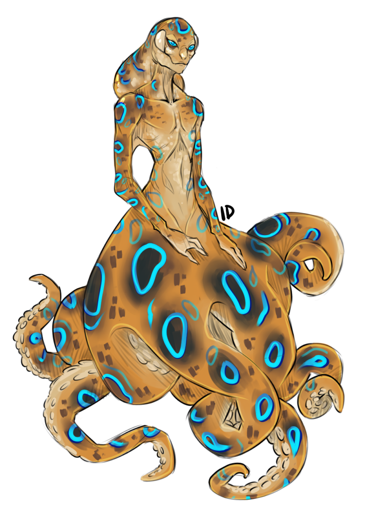 clipart octopus blue ringed octopus