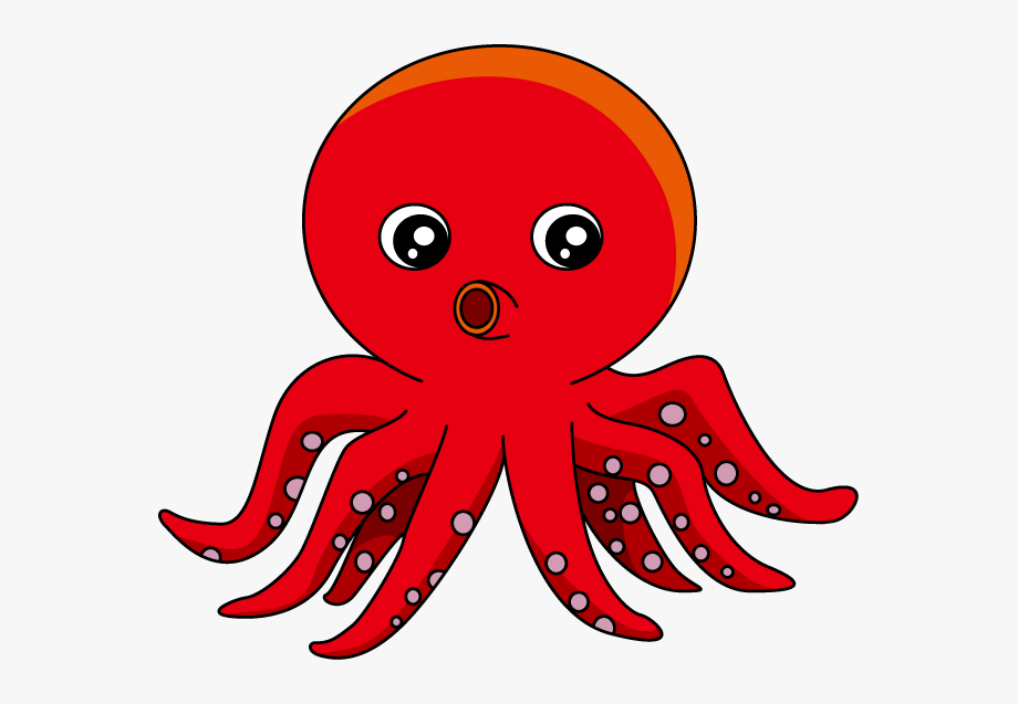 octopus clipart clipart red