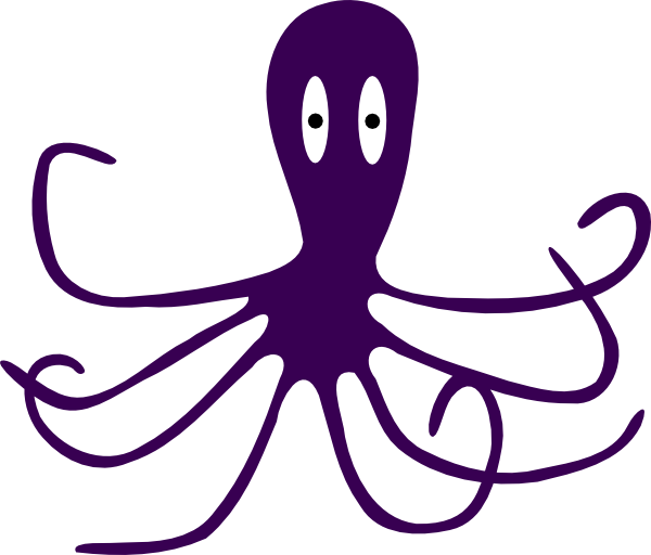 White clipart octopus. Clip art at clker