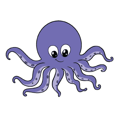 clipart octopus cool cartoon