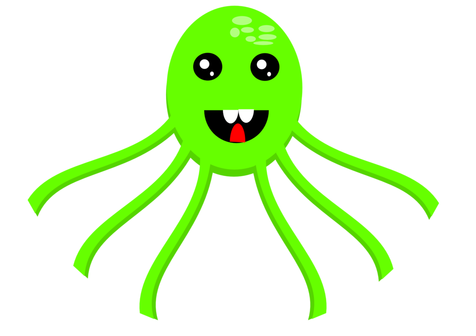 octopus clipart green octopus
