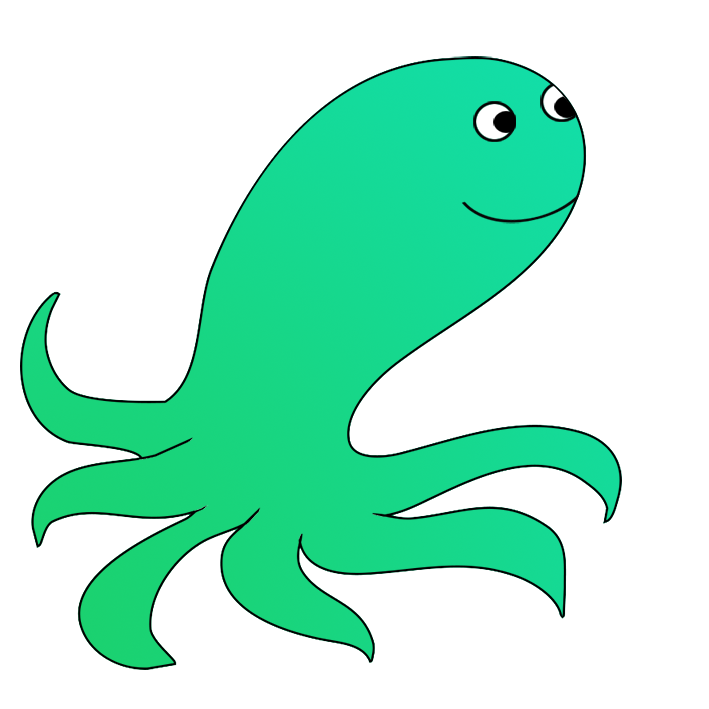 Funny cartoon png. Clipart octopus green octopus