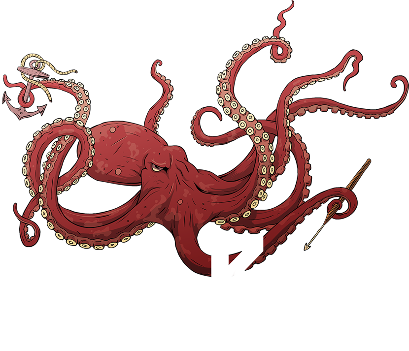 clipart octopus maroon