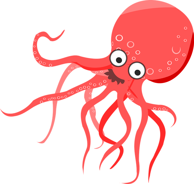 octopus clipart swimming