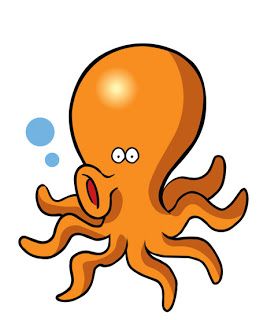 Octopus clipart orange. Free clip arts cute