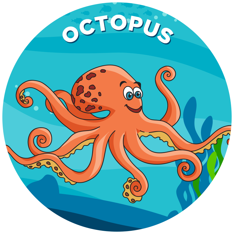 clipart octopus orange