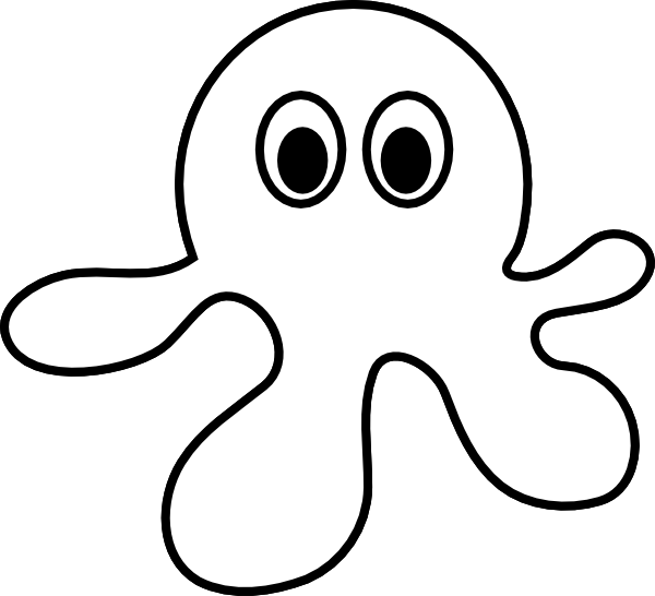 outline clipart octopus