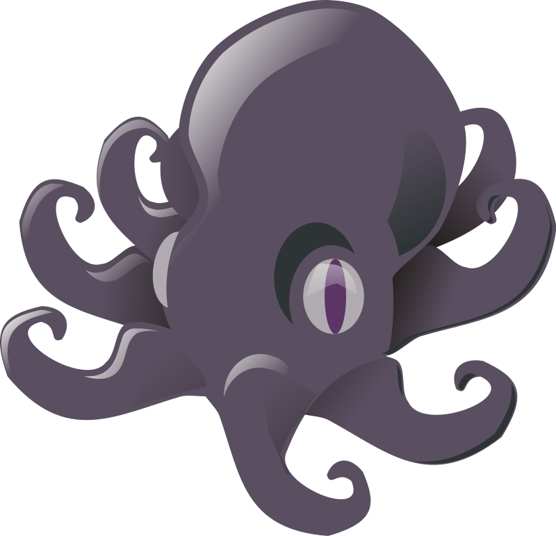 Head clipart octopus.  collection of purple