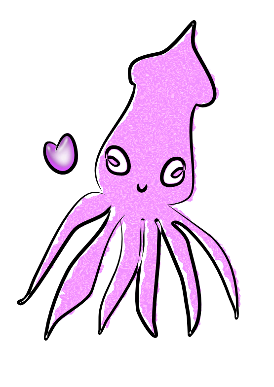 cute clipart squid