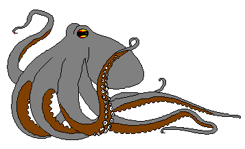 Free page of public. Clipart octopus scary