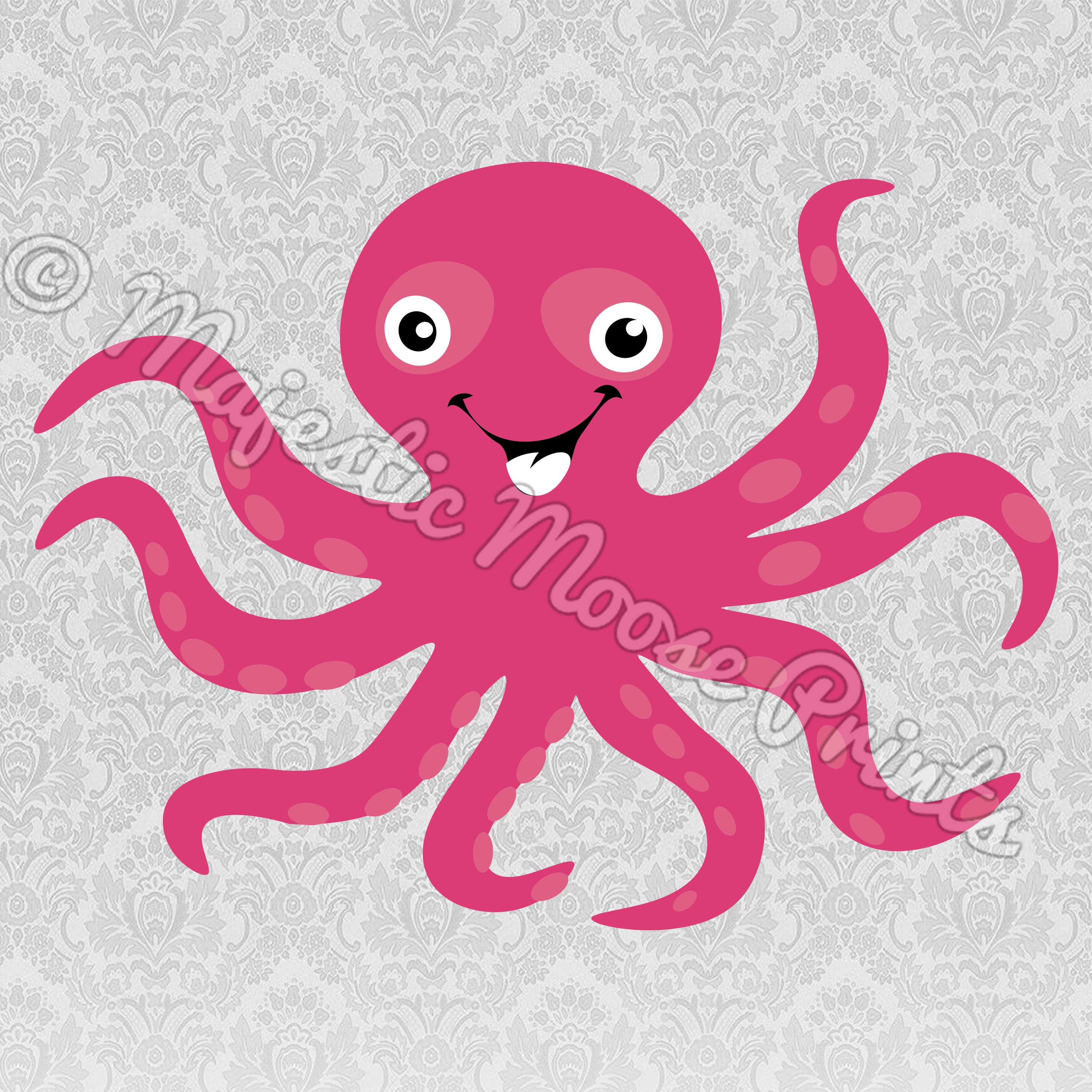 octopus clipart happy octopus