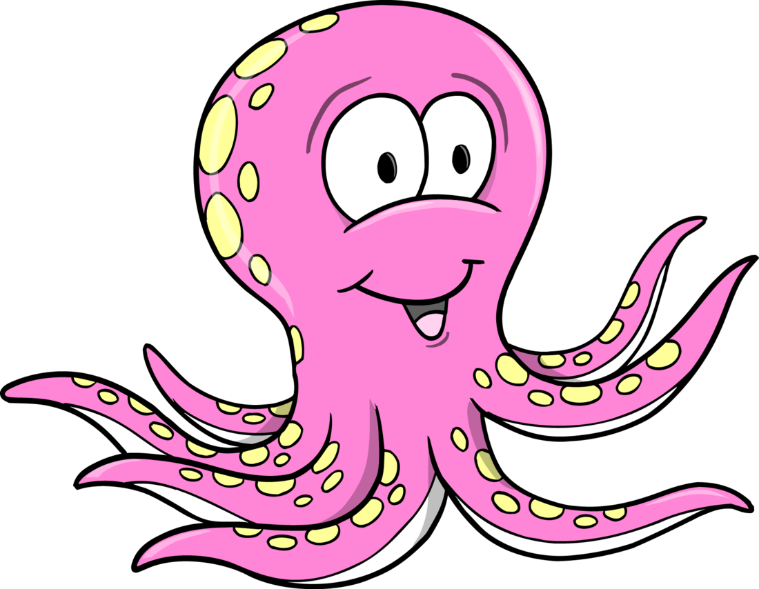 clipart octopus swimming