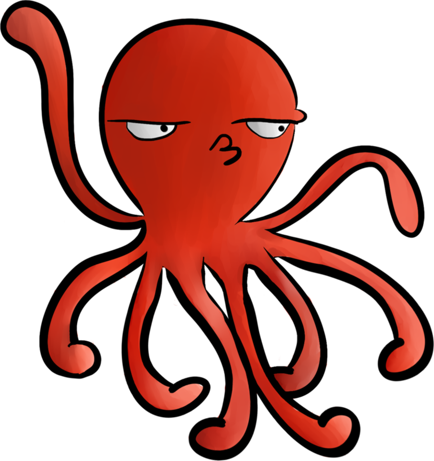 By hinatabel on deviantart. Clipart octopus transparent background