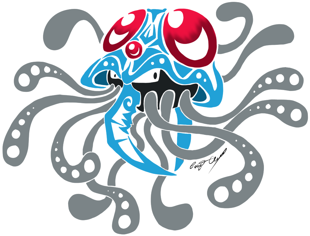 clipart octopus tribal