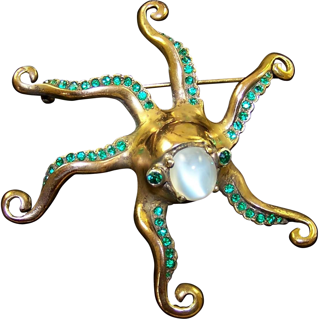 Clipart octopus vintage. Nettie rosenstein sterling opal