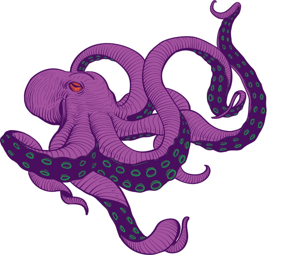Clipart octopus violet, Clipart octopus violet Transparent ...