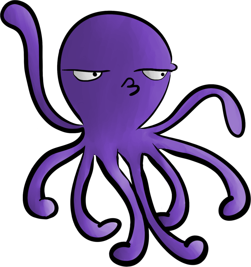 clipart octopus violet
