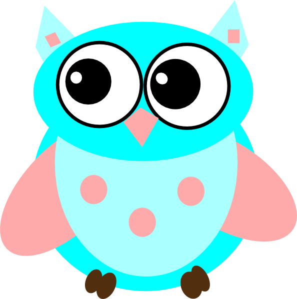 clipart owl blue