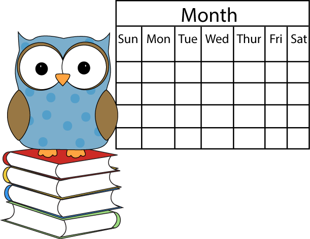 clipart owl calendar