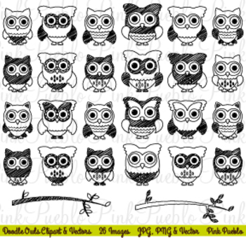owl clipart doodle