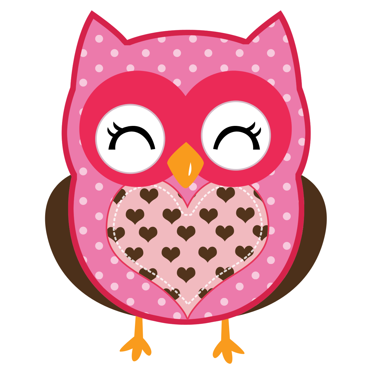 February pink baby owl