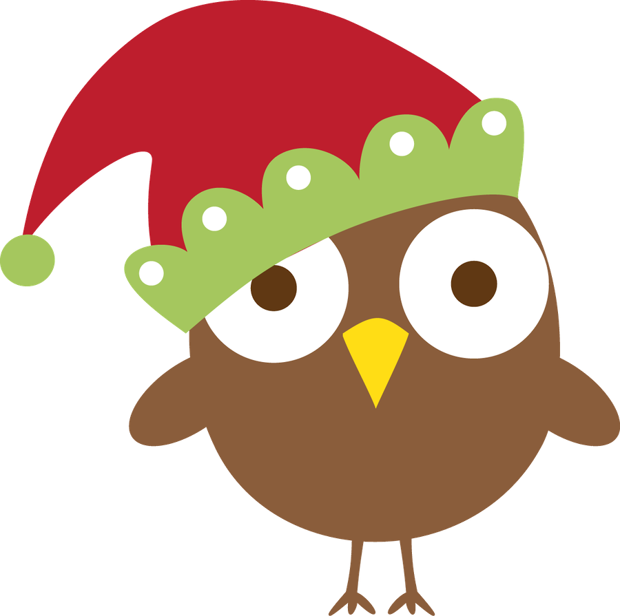 clipart owl merry christmas