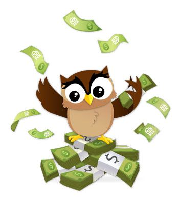owl clipart money