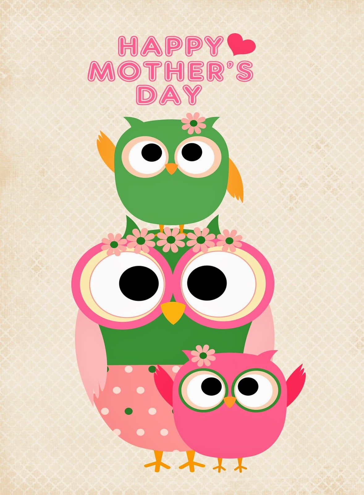 clipart owl mother's day