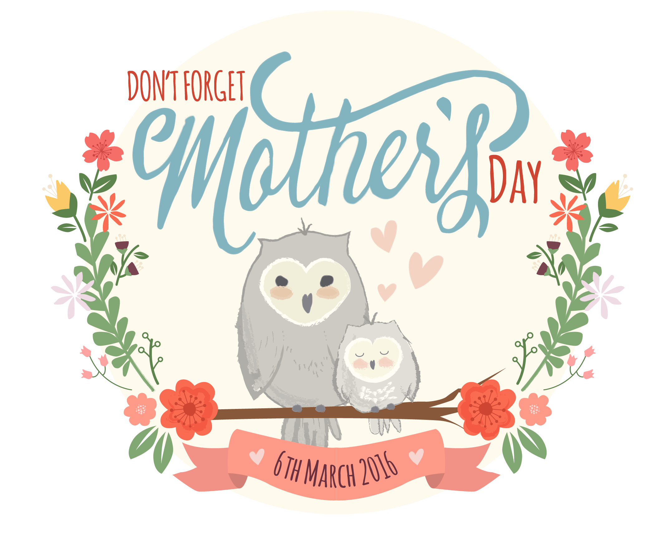 clipart owl mother's day