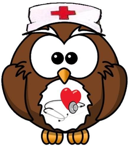 clipart owl nurse
