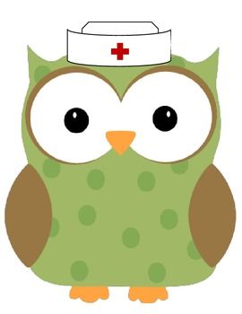 clipart owl nurse