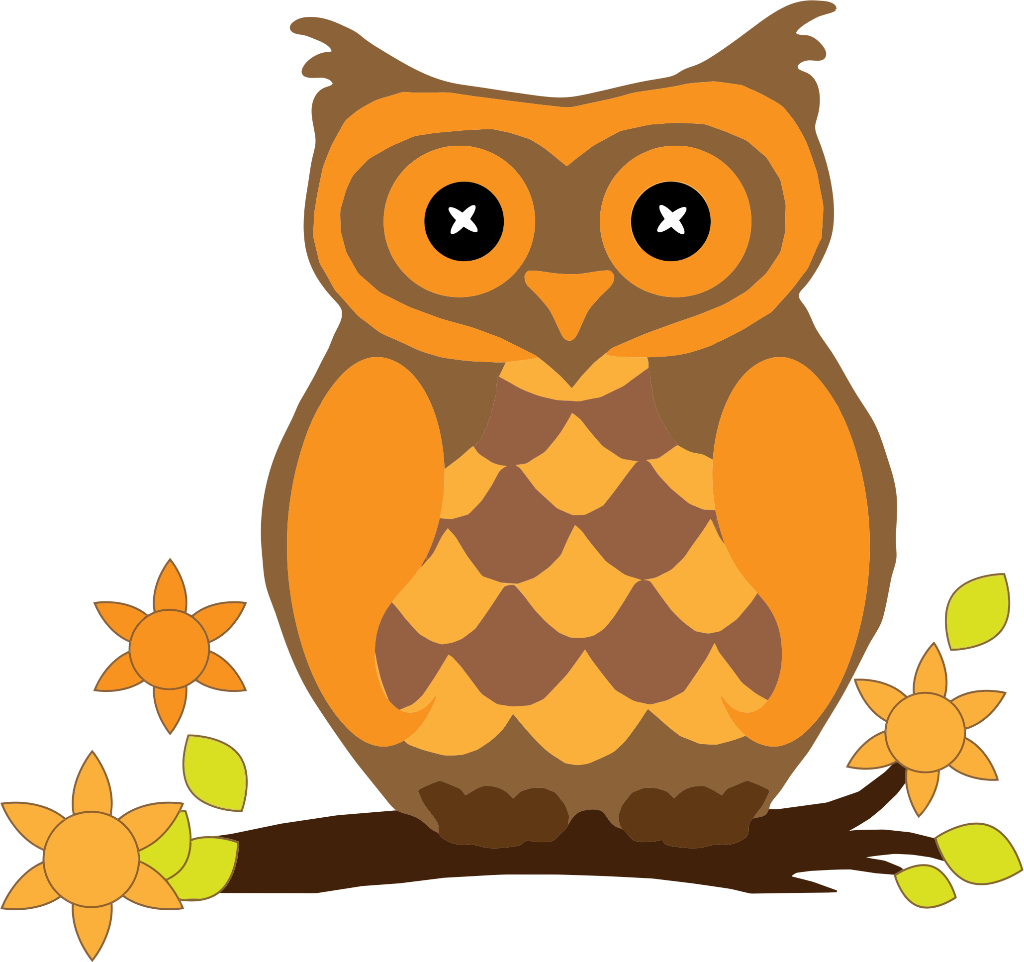 orange clipart owl