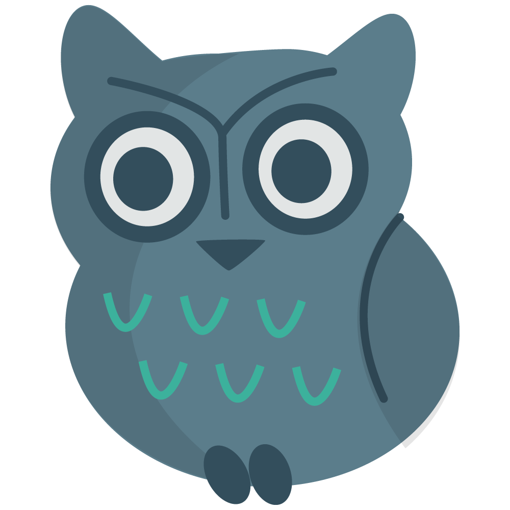Clipart pencil owl. Simple and in color