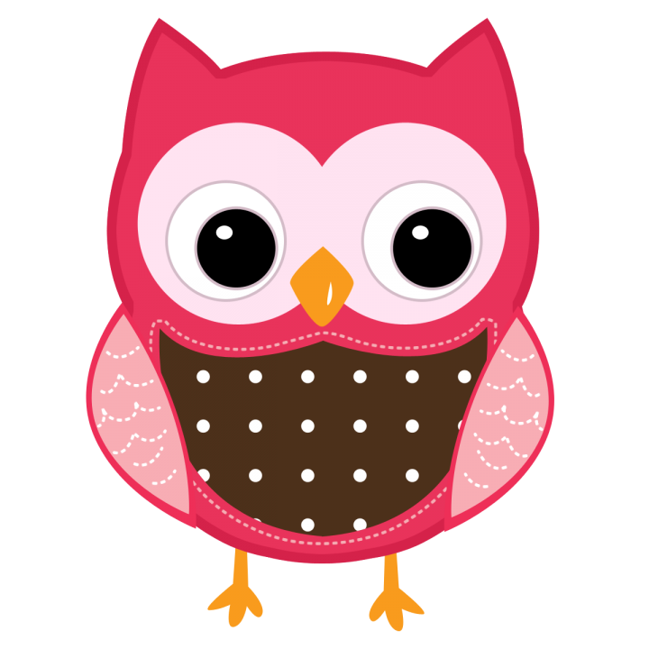 pink clipart owl