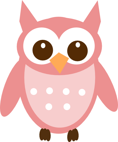 clipart owl pink