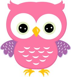 clipart owl pink