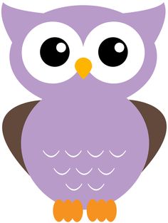 clipart owl purple