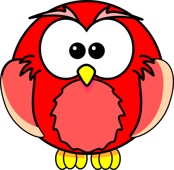Owl clip art at. Owls clipart red